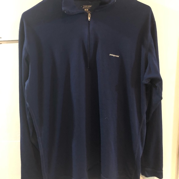 Patagonia Capilene Blue Quarter Zip Sweatshirt - Size Medium - Picture 1 of 8